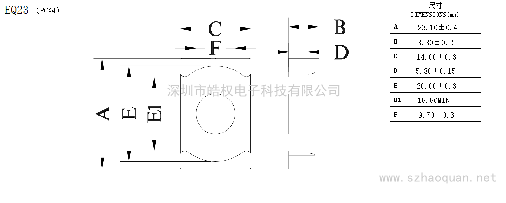 磁芯EQ23/18