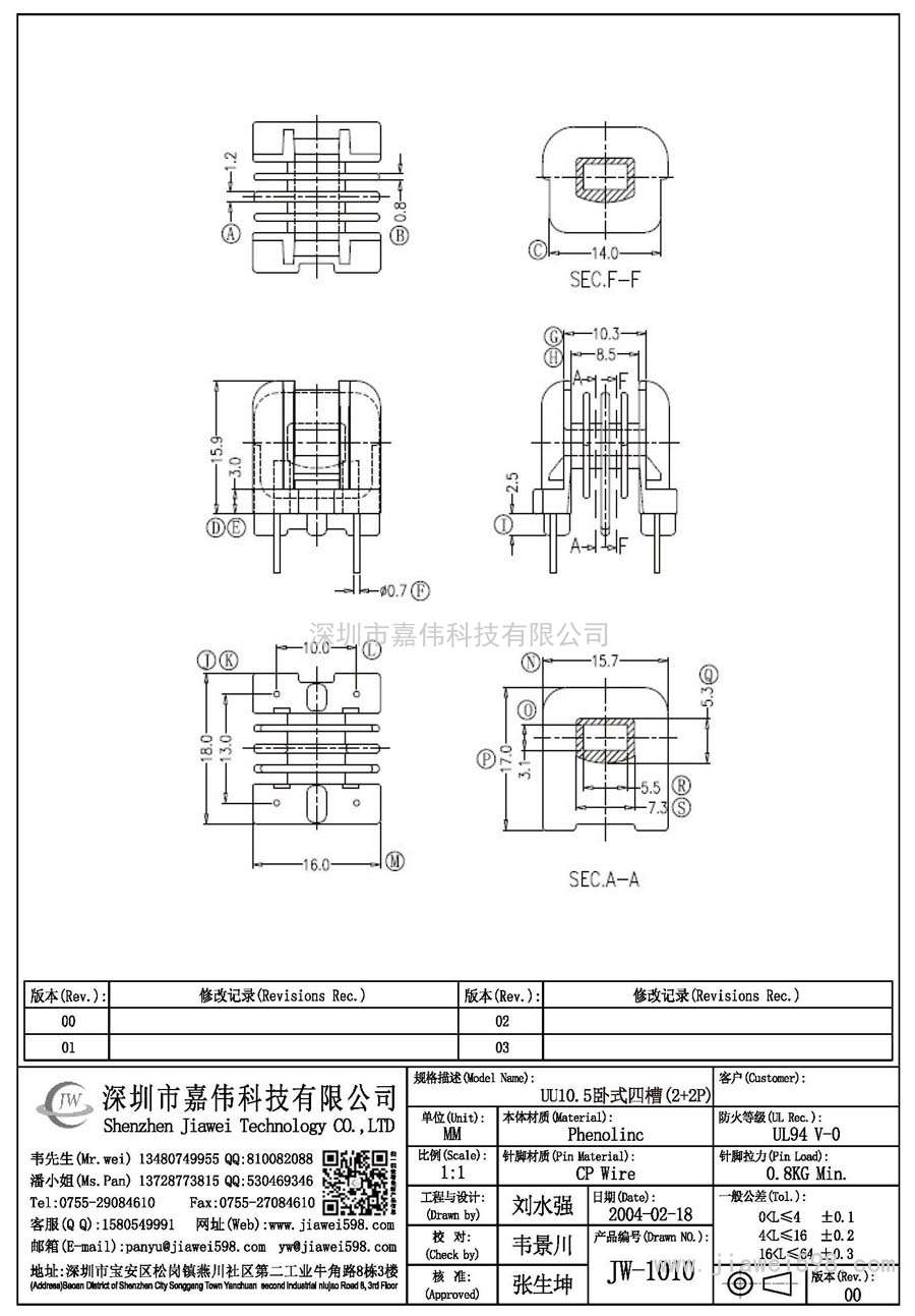 JW-1010/UU10.5臥式四槽(2+2P)