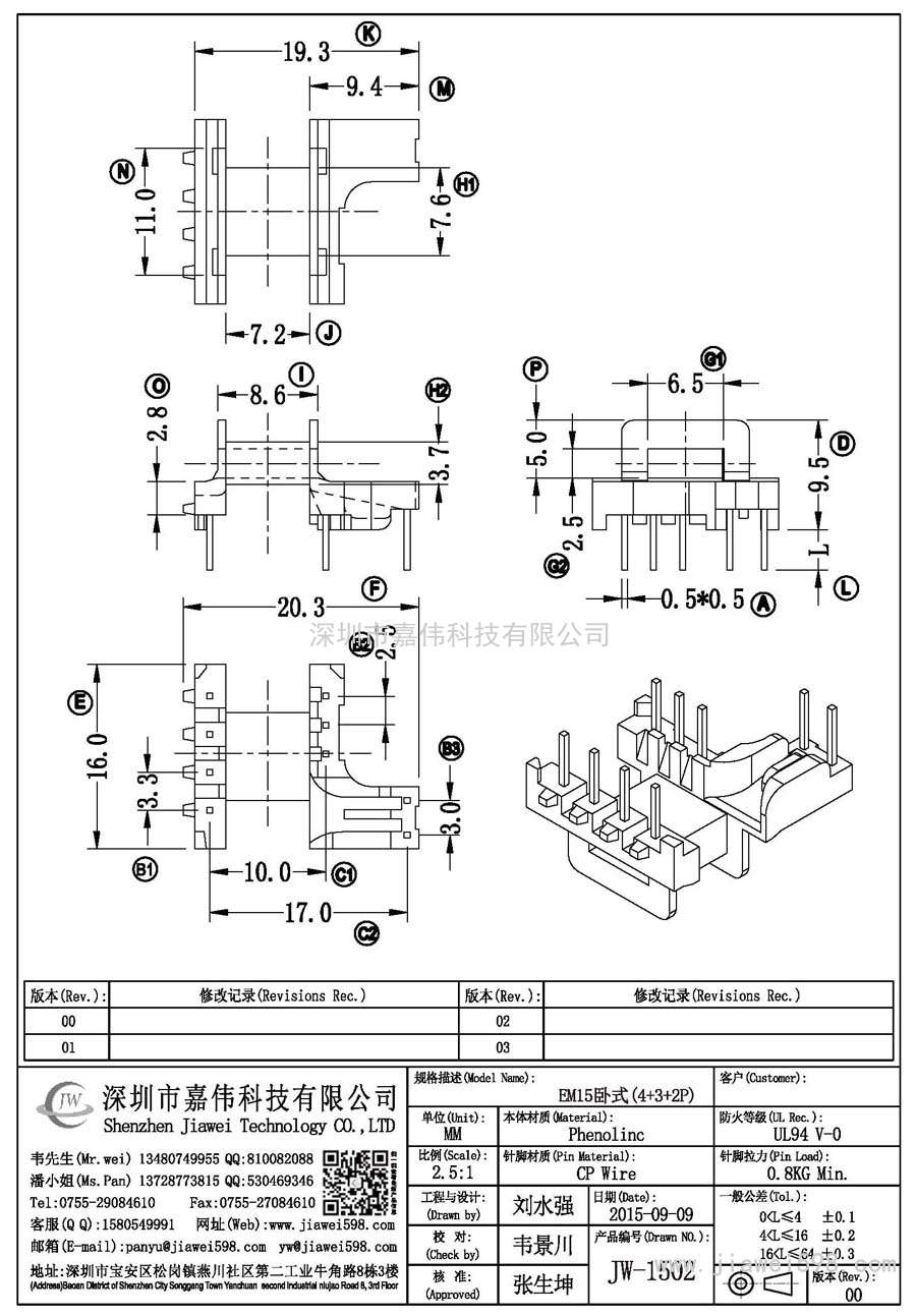 JW-1502/EM15臥式(4+3+2P)