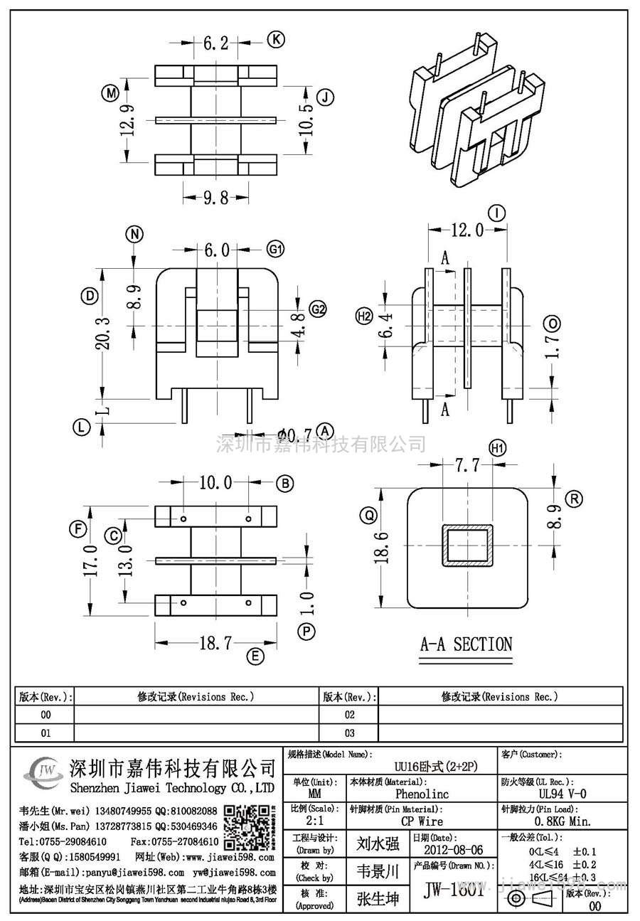 JW-1601/UU16臥式(2+2P)