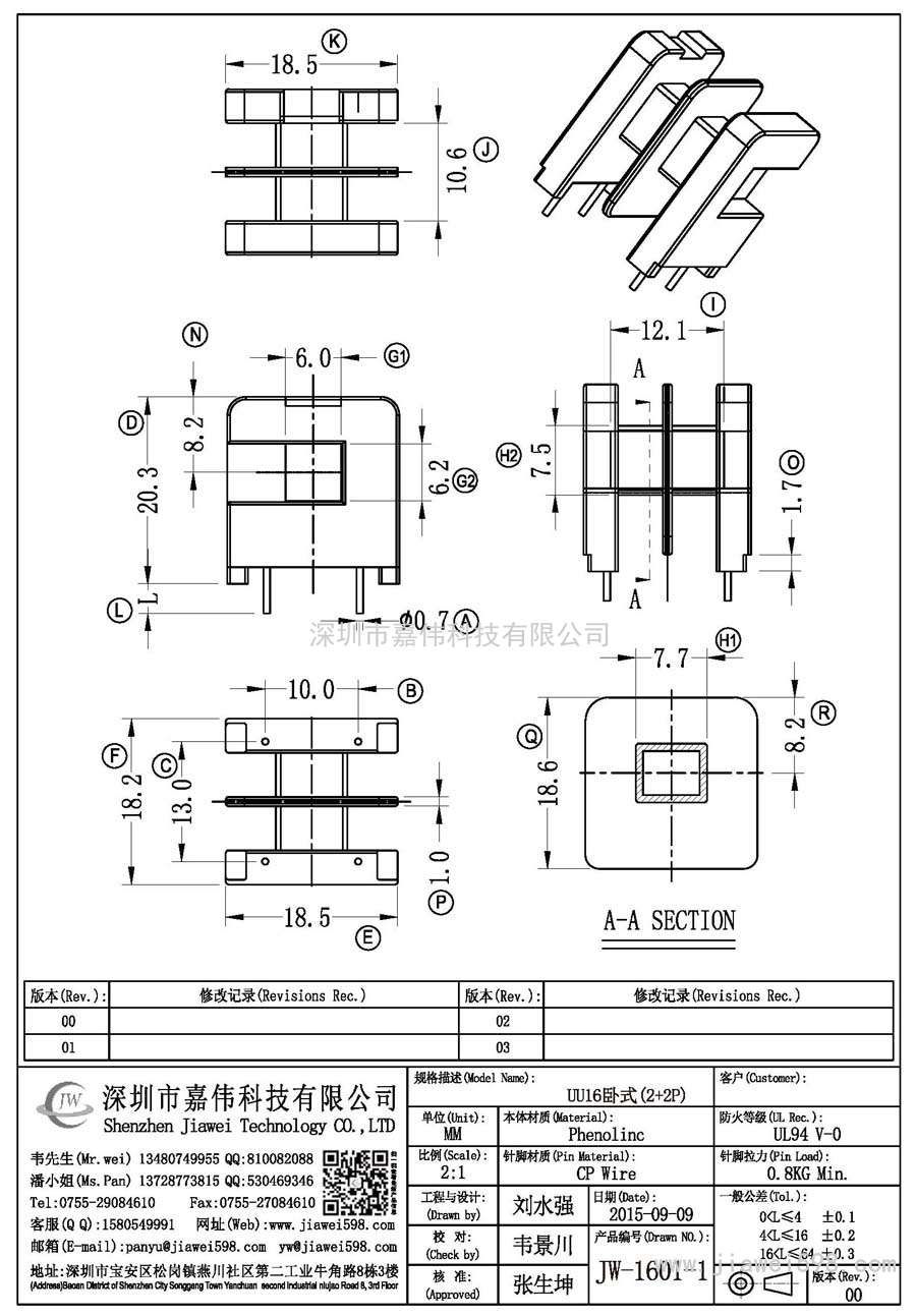 JW-1601-1/UU16臥式(2+2P)