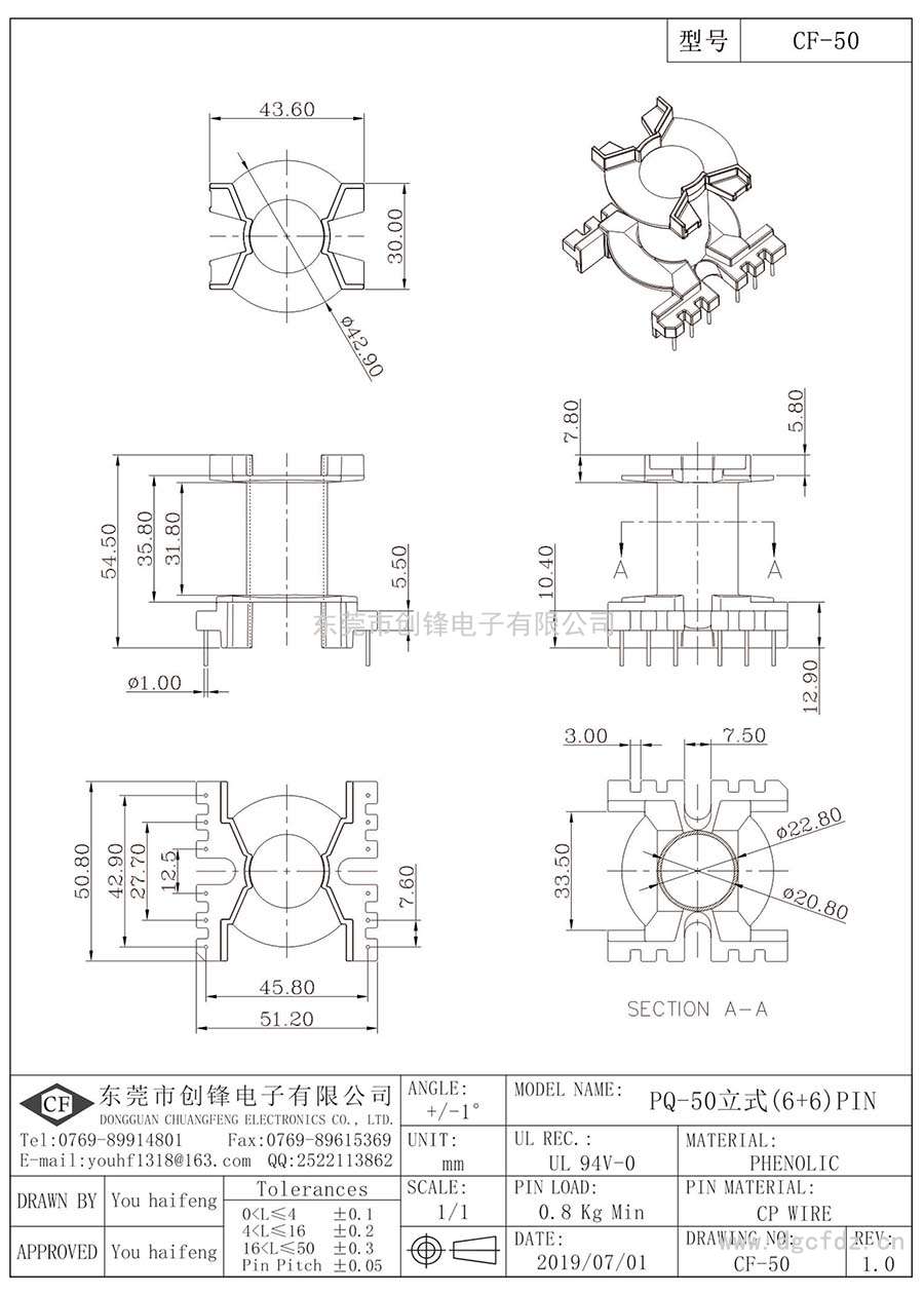 CF-50/PQ50立式(6+6)PIN