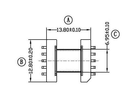 BC-027-2 EEM-12.7臥式(5+5PIN)