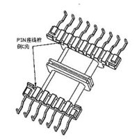 HXX- EFD4009-6P EFD40雙槽螃蟹腳臥式7+9針(配HXX-EFD4009-1外殼)