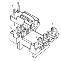 HXB- EM1503 EM15直插臥式4+2+2針