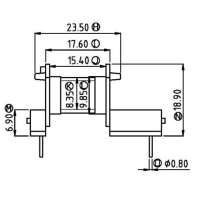 金達(dá)成-EF-2503-2 EF25臥式(5+5)P 針徑 Φ0.8 排距 30.0 腳距 4.0